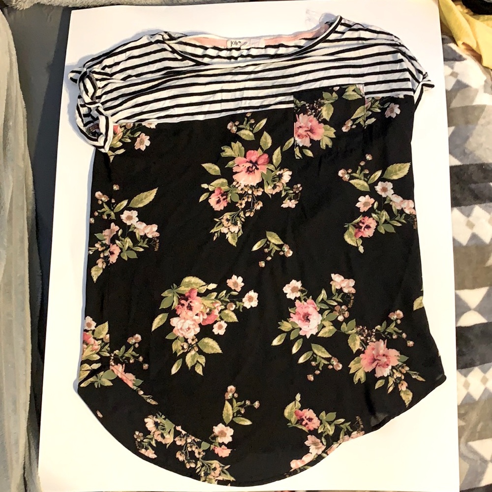 Striped floral shirt